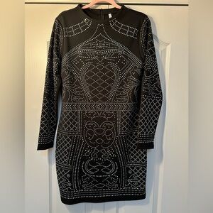 Meaneor Rhinestone Bodycon Dress